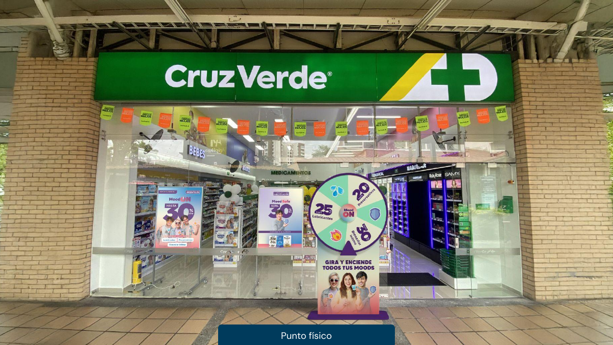 Activación Mood ON en farmacia Cruz Verde